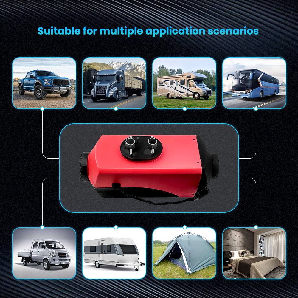 maXpeedingrod 12V 5000W LCD Air Diesel Heater Display 5KW-8KW for Car Truck MotorHomes Bus Black 