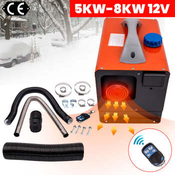 Diesel Heater LCD Monitor 1KW-8KW 12V diesel heater for Van Trucks Lorrys Boats Bus Car Red
