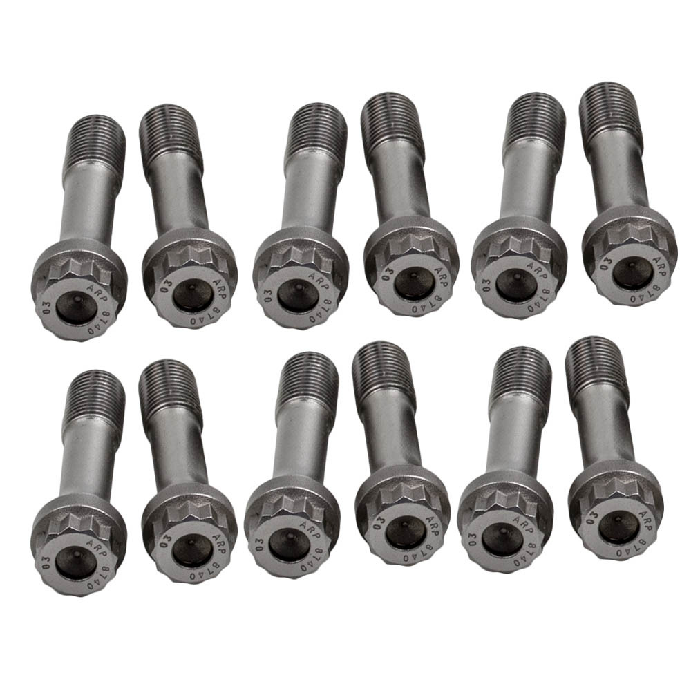 12PCS Genuino ARP Bulón APR 8740 3/8 bolts compatible para VW AUDI 6 Cylinder Engine Biela