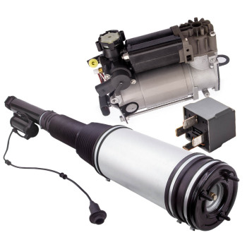 Compatible for Mercedes S Class W220 Rear Air Struts Shock and W211 W219 Air Compressor Pump