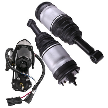 2X Posteriore Ammortizzatori Ad Aria + Compressore Per Range compatibile per Rover Sport Lr3 Lr4