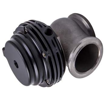 MVS Style 38mm V-Band External Wastegate For Turbocharger Bov BLACK with clamps