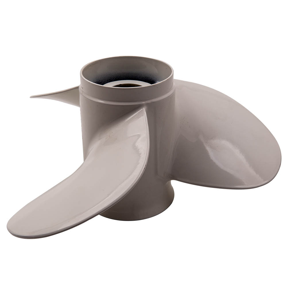 Hélice apta compatible para Yamaha 40HP-50HP-60HP 3 cuchillas de aluminio 11 3 / 8x12 G nuevo