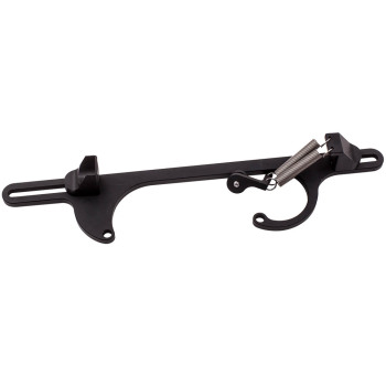 Black Aluminum Throttle Cable Carb Bracket Kit For 4150 4160 Carb 350 402 SBC