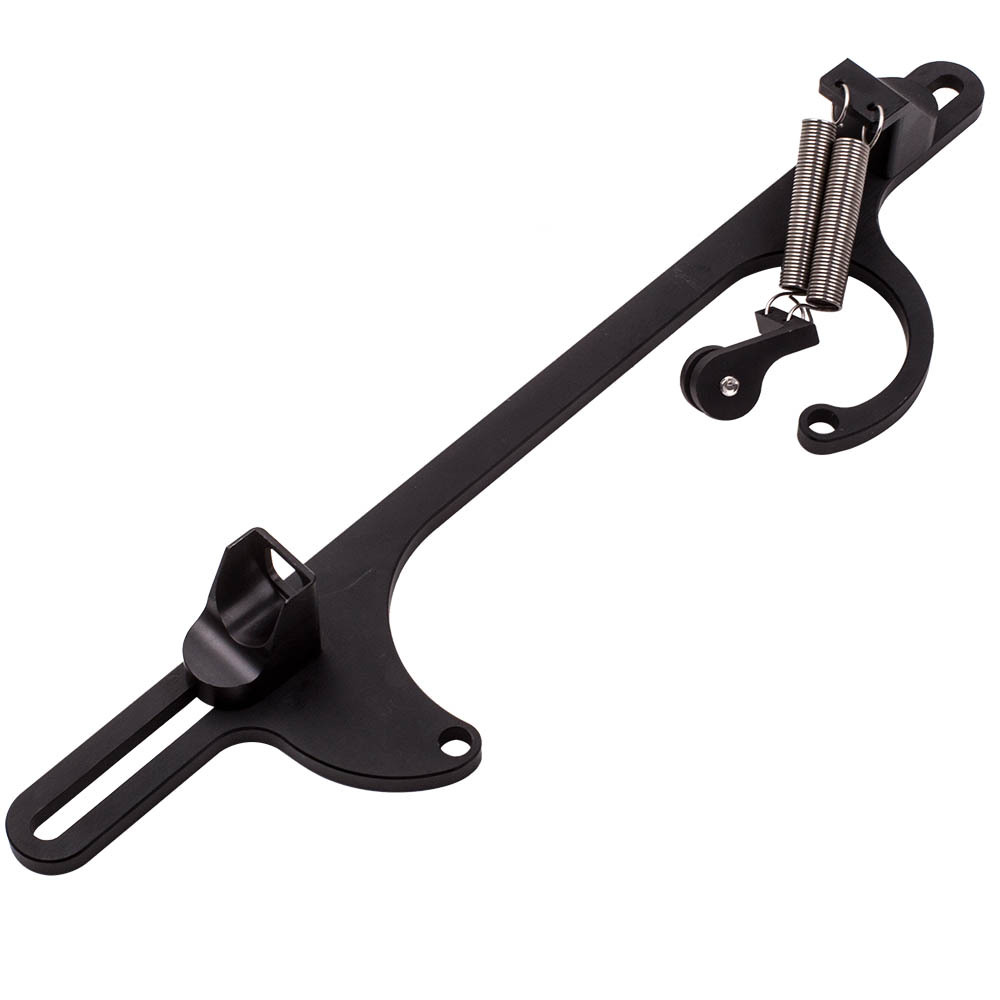 Black Aluminum Throttle Cable Carb Bracket Kit For 4150 4160 Carb 350 402 SBC