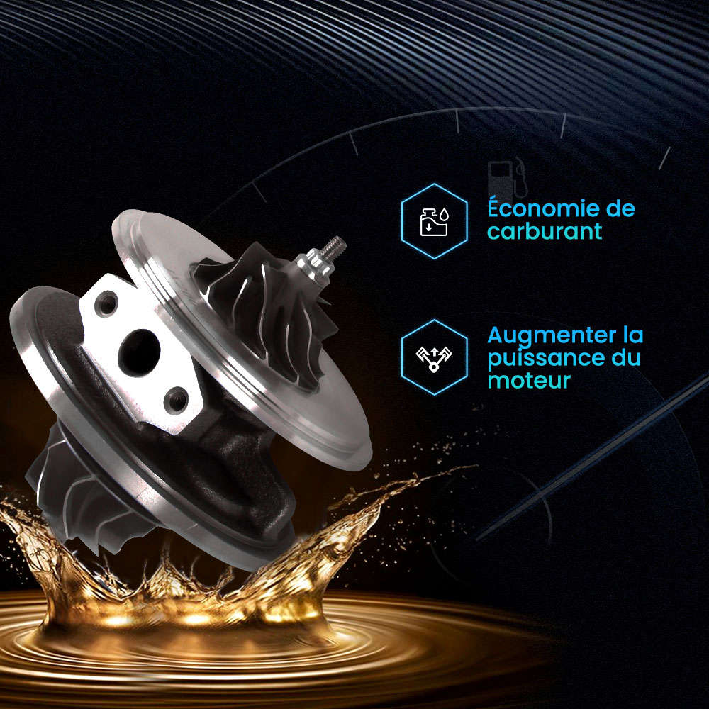 Turbocompresseur Cartucho compatible pour Audi Compatible pour Seat Compatible pour Skoda Compatible pour VW 2.0 TDi 140 cv AZV 724930-5008S
