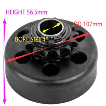Centrifugal Clutch 1 Bore 14T 14 Tooth compatible for Mini Bike Clutch Go Kart Clutch 40/41/420 Chain 1 inch