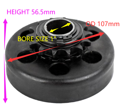 Embrayage centrifuge Sprocket compatible pour Honda Prokart 3/4 219 19 mm 14 T Cadet Kart