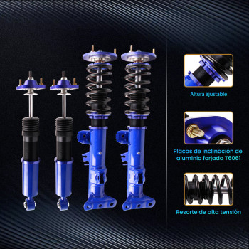 Maxpeedingrods Coilover Amortiguador Struts Kit de altura ajustable compatible para BMW 3 (E36) sedán/Convertible/coupé