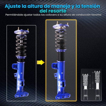 Maxpeedingrods Coilover Amortiguador Struts Kit de altura ajustable compatible para BMW 3 (E36) sedán/Convertible/coupé