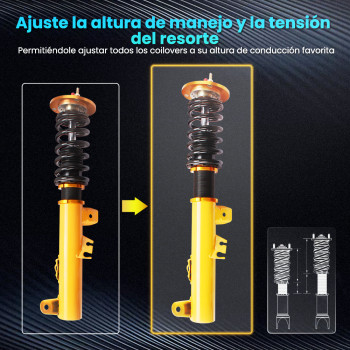 Maxpeedingrods Racing Amortiguador Coilover Kit de amortiguadores compatible para BMW 3 (E36) sedán de 4 puertas 1990-1998