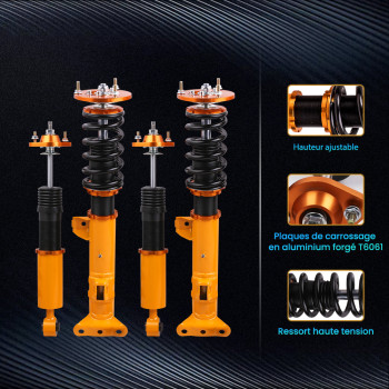 Kit de Suspension Combinés Filetés compatible pour BMW 3 Series E36 318i 323i 323is 325i 91-98	kit dabaissement