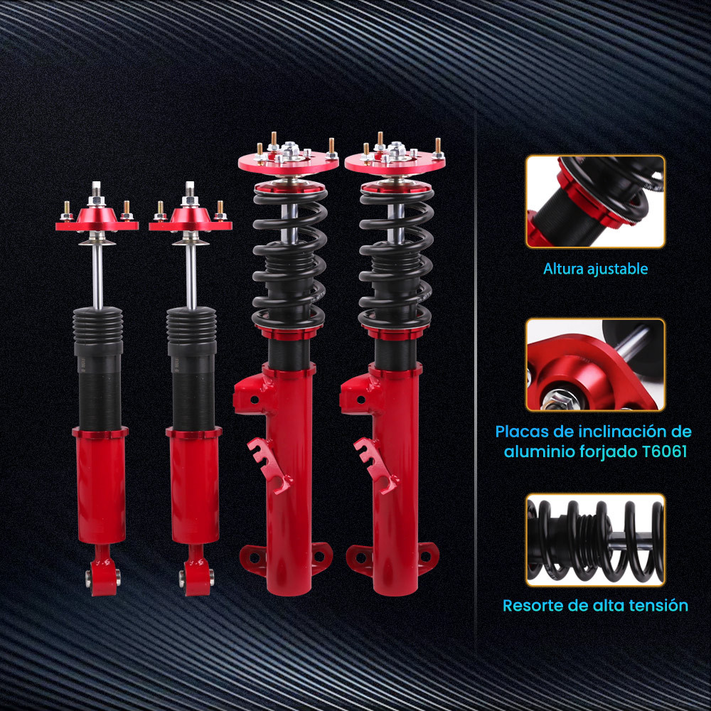 Maxpeedingrods Suspensión de coilovers ajustables en altura Compatiblepour compatible para BMW 3 Convertible (E36) 318i; 320i; 323i; 325i; 328i; (03/1993-04/1999)