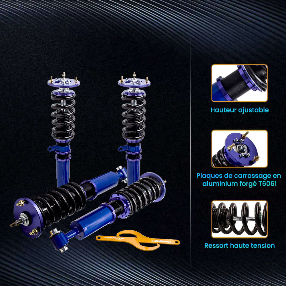 Kit de combines filetes pour bmwSérie 5 E39 1996-2003 suspension coilover + montage supérieur
