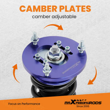 Height Adjustable Coilover Suspension Kit compatible for BMW E46 3 Series 1998 - 2006 320i 323ci 325i 328i Lowering Kit