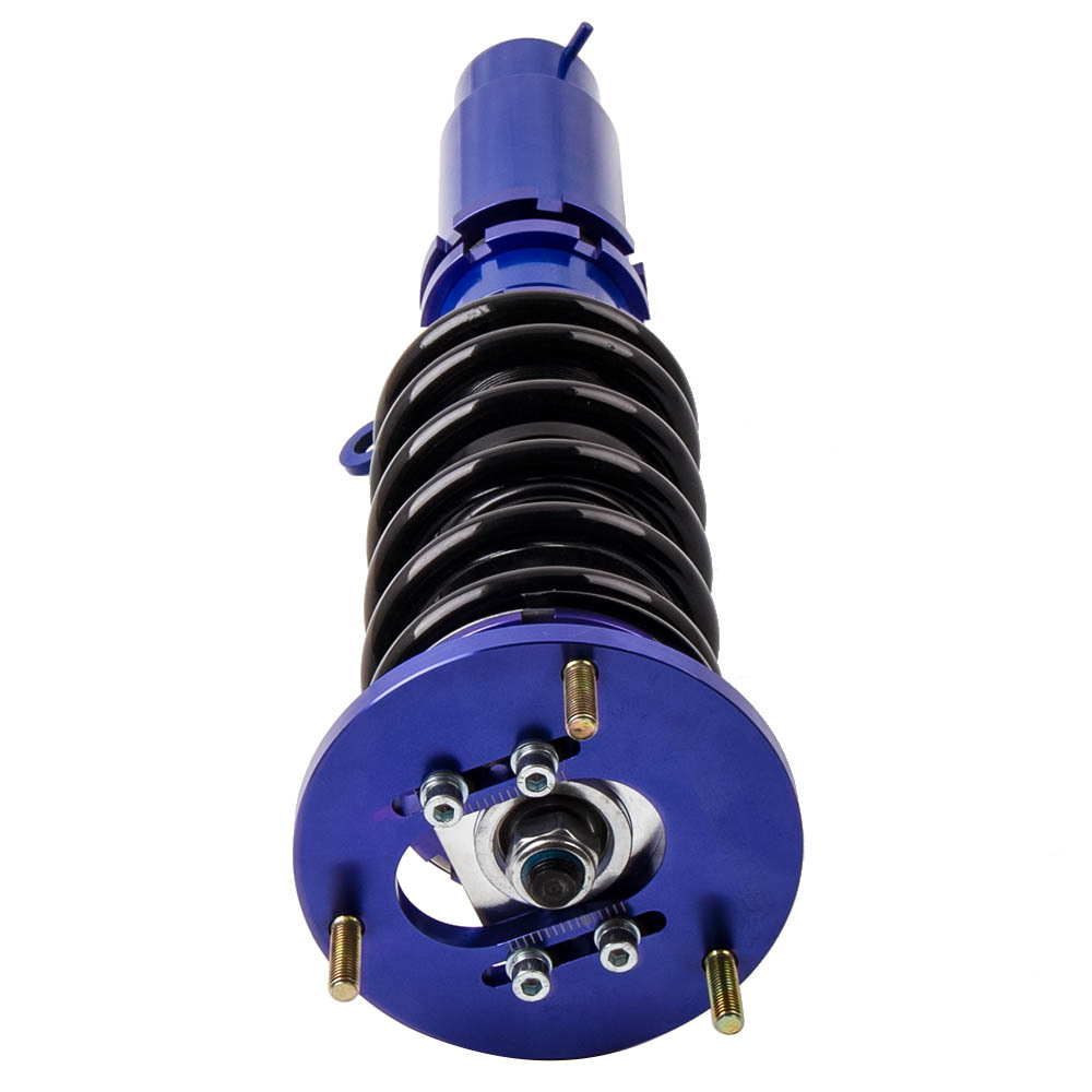 Blue Complete Coilovers compatible for BMW E46 3 Series Adj. Height + Pair Sway Bar Links lowering kit