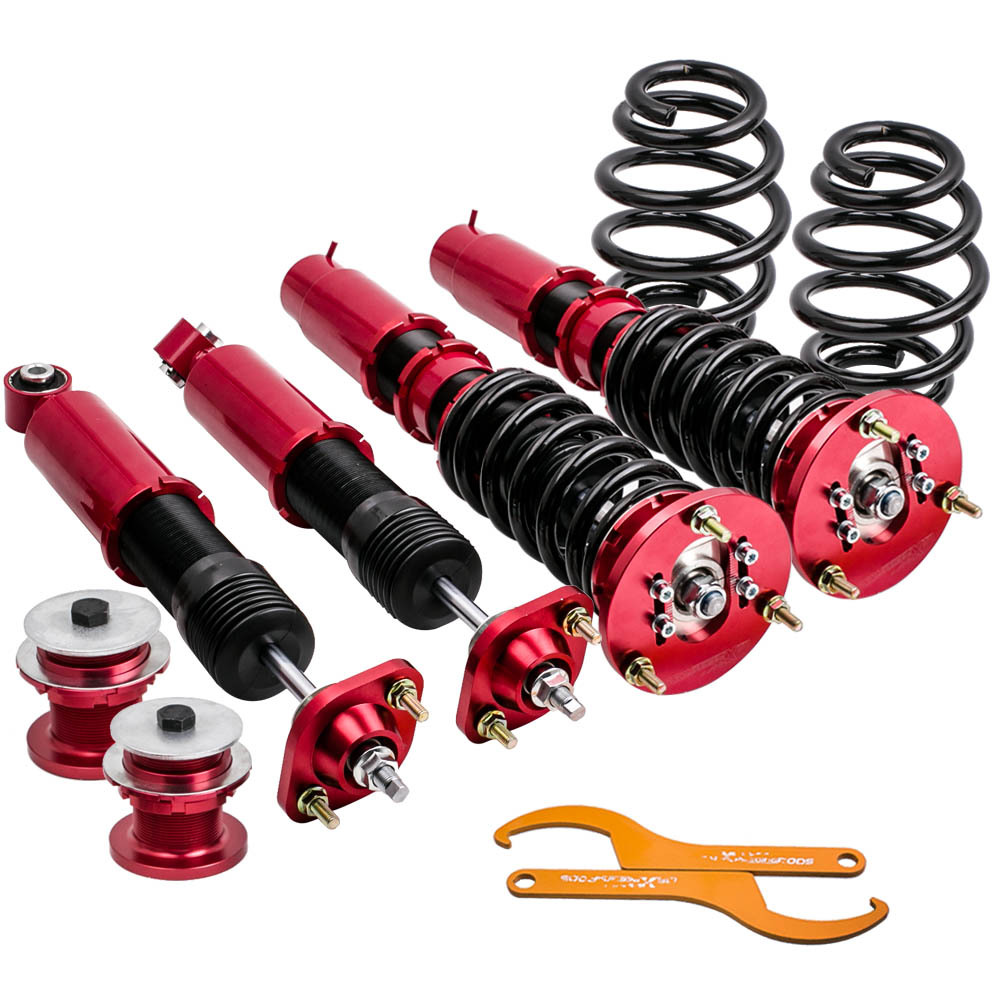 Kit ammortizzatori per auto Anteriore e Posteriore compatibile per BMW E46 Serie 3 1998-2006 Lowering Kit