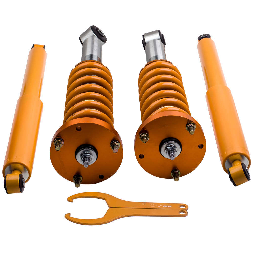 Compatible for FORD F-150 2WD 2004-2008 Preloaded Gold Shocks Front and Rear Shock Absorbers 