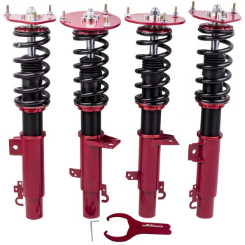 Coilover Kits compatible for Ford Taurus compatible for Mercury Sable 1996-2005 Adj Height Shocks Red