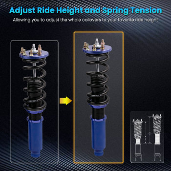 Maxpeedingrods Shock Absorbers Coilover Suspension Kit compatible for Honda Accord 2003-2007 lowering kit