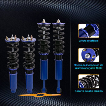 Maxpeedingrods Amortiguadores Coilover Kit de suspensión Compatible para Honda Accord 2003-2007
