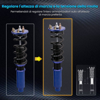 Kit ammortizzatori per auto Anteriore e Posteriore compatibile per Honda Acura Accord 2003-2007 Lowering Kit