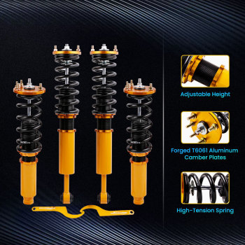 Height Adjustable Coilover Suspension Kit compatible for Honda Accord VII 4-door sedan CM4/CM5/CM6 03-07 Lowering Kit