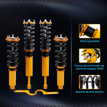 Maxpeedingrods Kits de descenso de suspensión de coilover Compatible para Honda Accord VII sedán de 4 puertas CM4/CM5/CM6 2003-2007