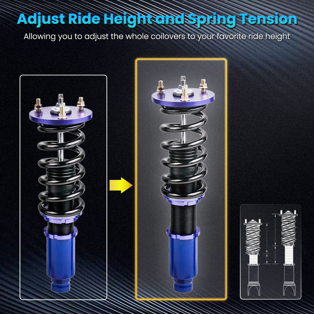 2008 -2012 compatible for Honda Accord Coilovers Suspension Kit Blue