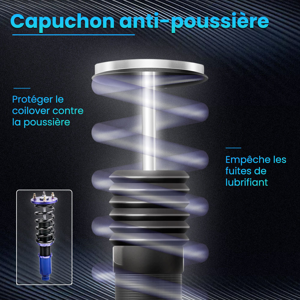  Amortisseur kit combinés filetés compatible pour Honda ACCORD LX, SE, LX-Pkit d'abaissement