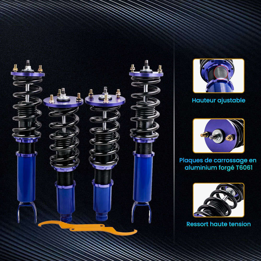  Amortisseur kit combinés filetés compatible pour Honda ACCORD LX, SE, LX-P