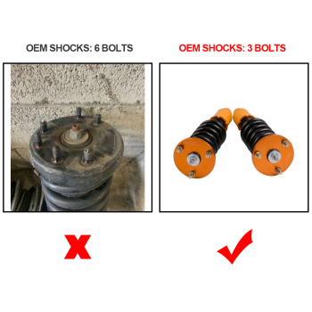 Kit de suspension hélicoïdale 4x réglable en hauteur compatible pour Honda Accord 08-12kit d'abaissement