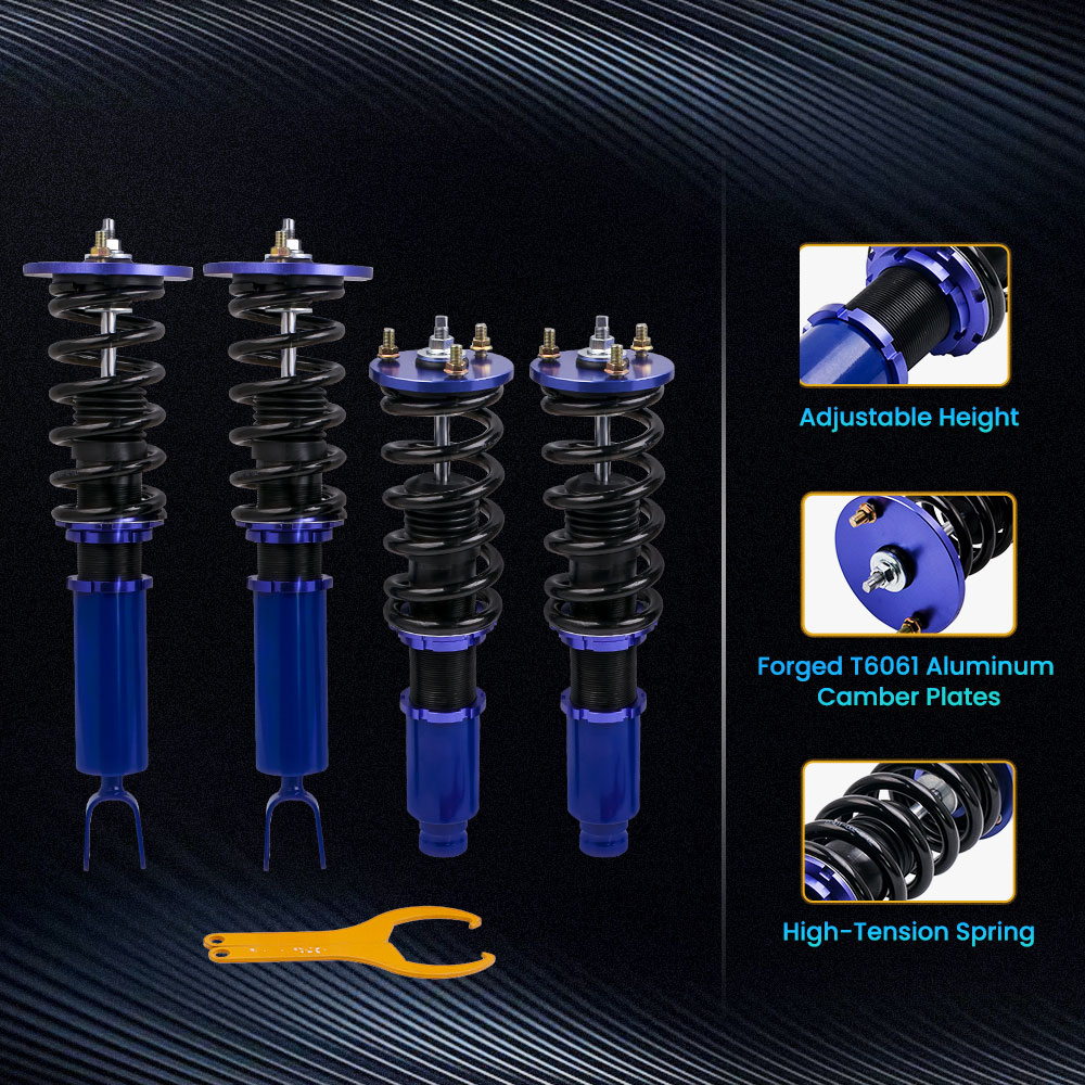 Height Shock Strut Blue Coilovers For Honda Accord 1990-1997 Acura CL 97-99 Adj 