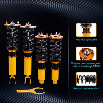 Kit de amortisseur compatible pour honda accord compatible pour acura suspension ressortkit dabaissement