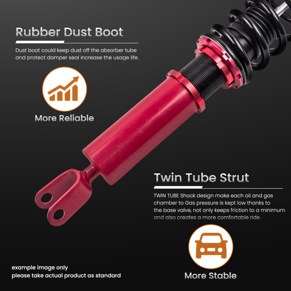 Racing Coilovers compatible for Honda Accord CL 97-99 compatible for Acura 97-99 CB CD 24 Ways Damper Shocks lowering kit