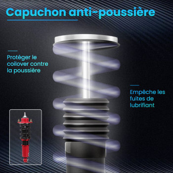 Réglable hauteur et amortisseur Coilover Suspension Kit compatible pour Honda Civic (EM2) kit d'abaissement