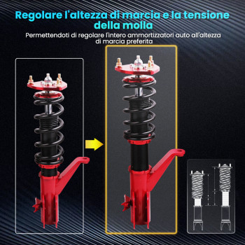 Coilover SOSPENSIONI compatibile per Honda Civic Racing Coilovers Shock kit di sospensione Lowering Kit