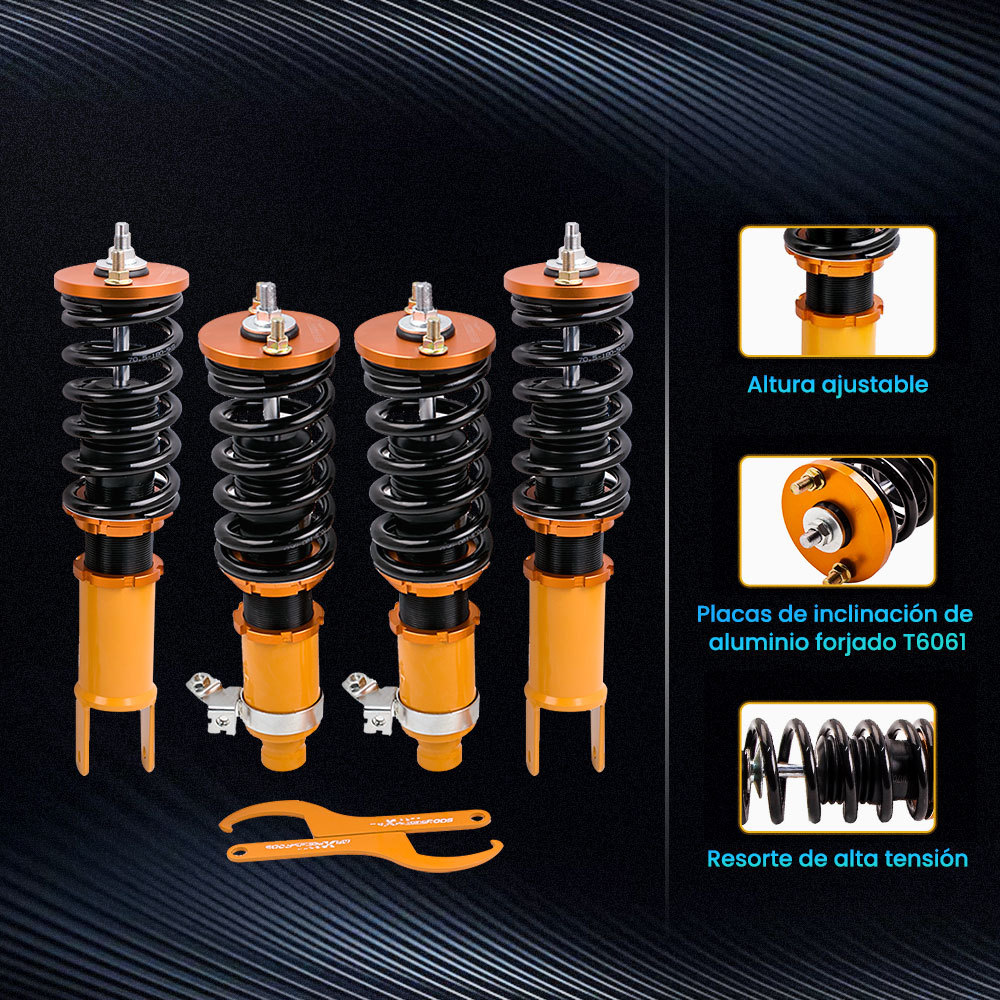 Maxpeedingrods - Kits de descenso de suspensión con coilover completo Compatible para Acura Integra 1990 -1993 DA DB
