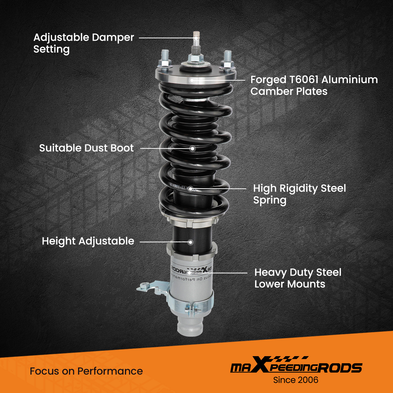 Tuning Coilover suspension Set compatible for Honda Civic 1988 