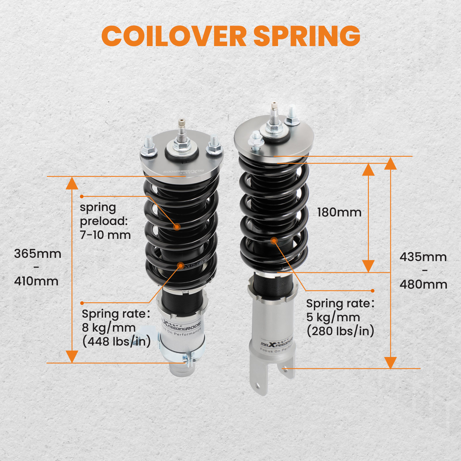 Details about   Front Coil Spring FOR HONDA CIVIC Mk8 2.2 05->11 Hatch Standard chassis K-Flex 
