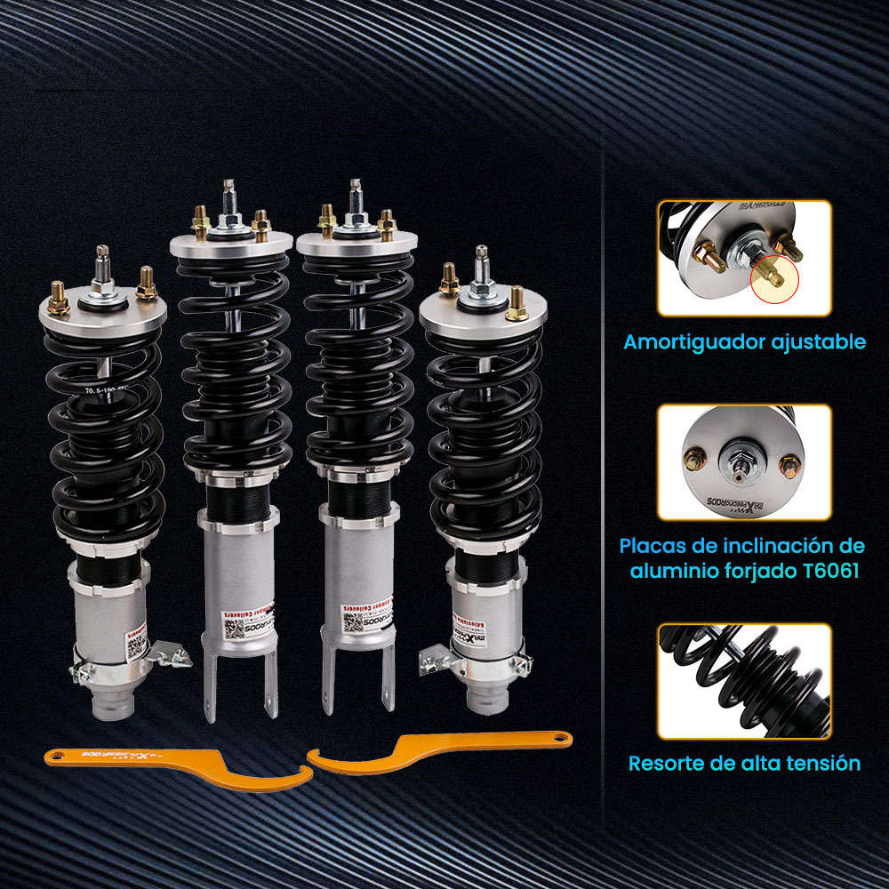 Maxpeedingrods Tuning Full Coilovers Kit suspensiones amortiguador ajustable compatible para Honda Civic 1988-2000