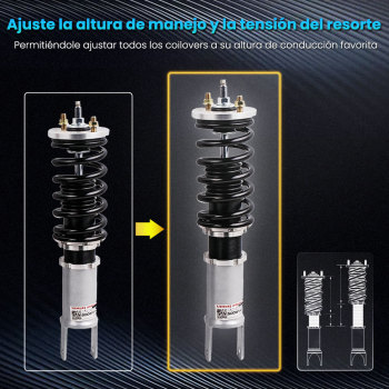 Maxpeedingrods Tuning Full Coilovers Kit suspensiones amortiguador ajustable Compatible para Honda Civic 1988-1991 EC ED EE EF