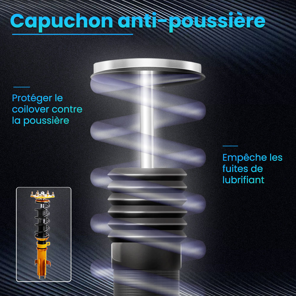 Kit de suspension combinés filetés compatible pour honda crv cr-v 2007-2011 combinés filetés shockkit d'abaissement