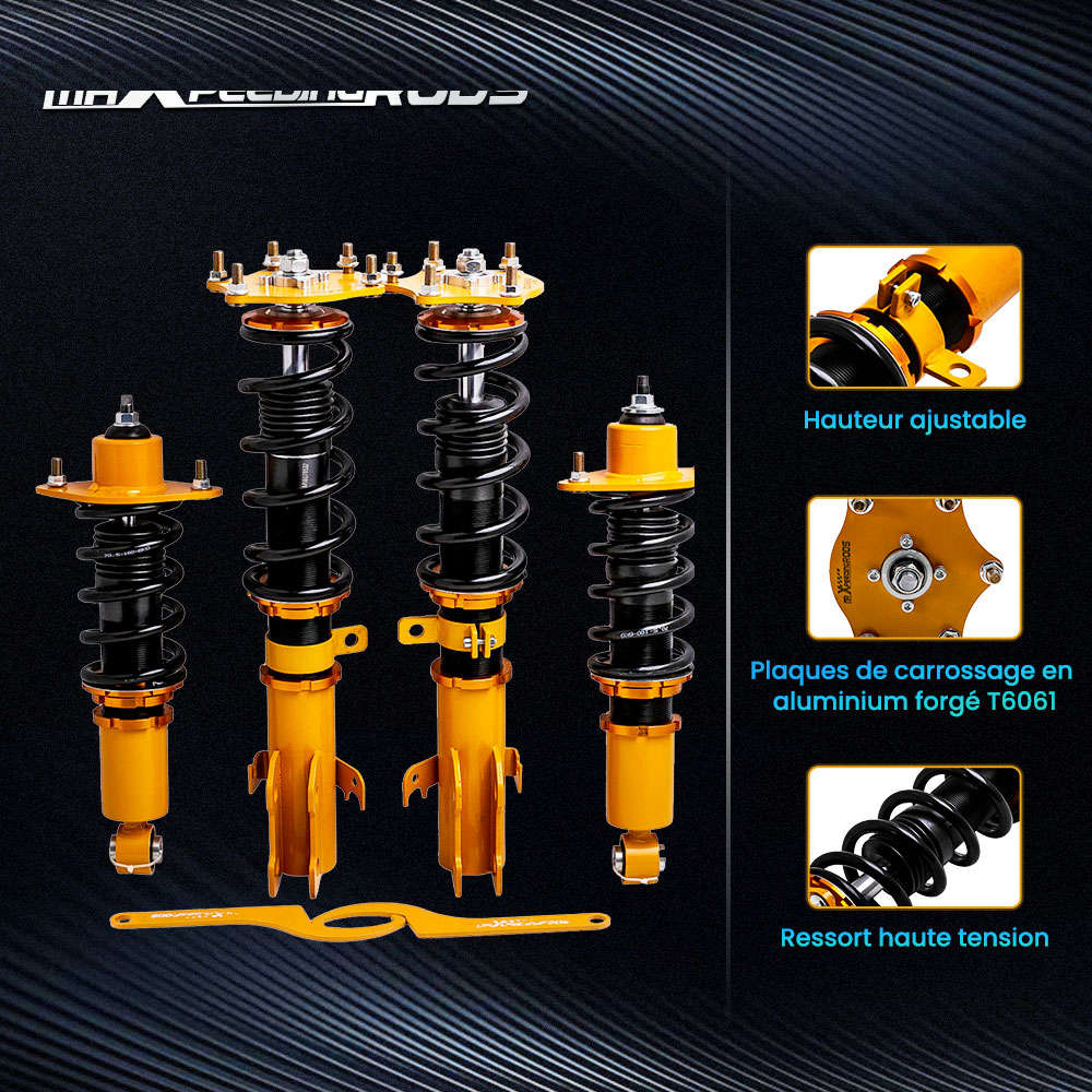 Kit de suspension combinés filetés compatible pour honda crv cr-v 2007-2011 coilovers shock