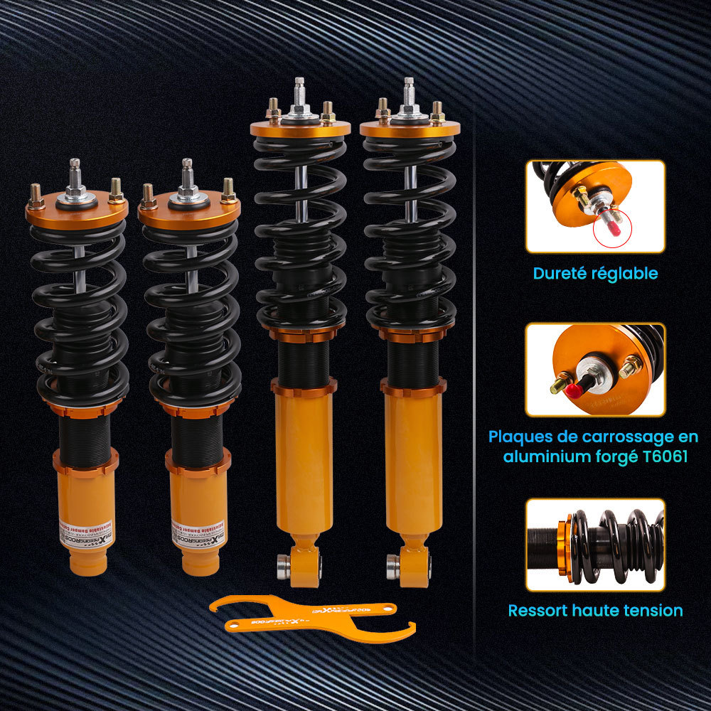 Kit de Suspension Amortisseur Amovible 24 Voies compatible pour Honda CR-V RD 1996-2001kit dabaissement