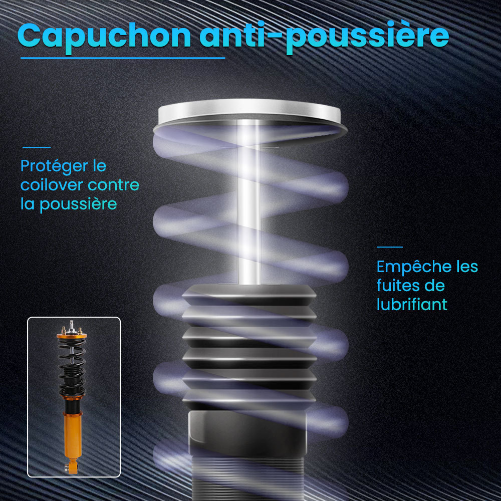 Kit de Suspension Amortisseur Amovible 24 Voies compatible pour Honda CR-V RD 1996-2001kit dabaissement