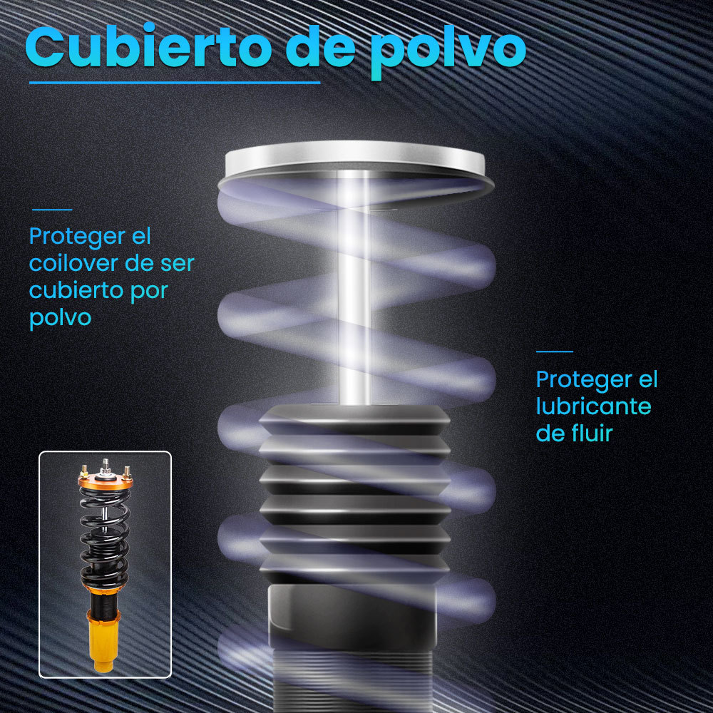 Suspensión Coilover ajustable en altura compatible para Honda CRV 96-01 CR-V Pillow Ball Mount