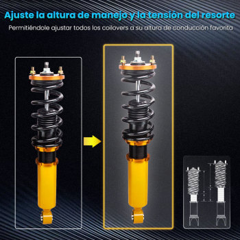 Suspensión Coilover ajustable en altura compatible para Honda CRV 96-01 CR-V Pillow Ball Mount