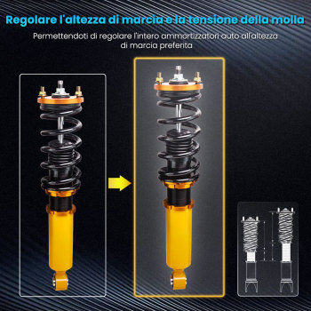Kit ammortizzatori per auto Anteriore e Posteriore compatibile per Honda CR-V Lowering Kit