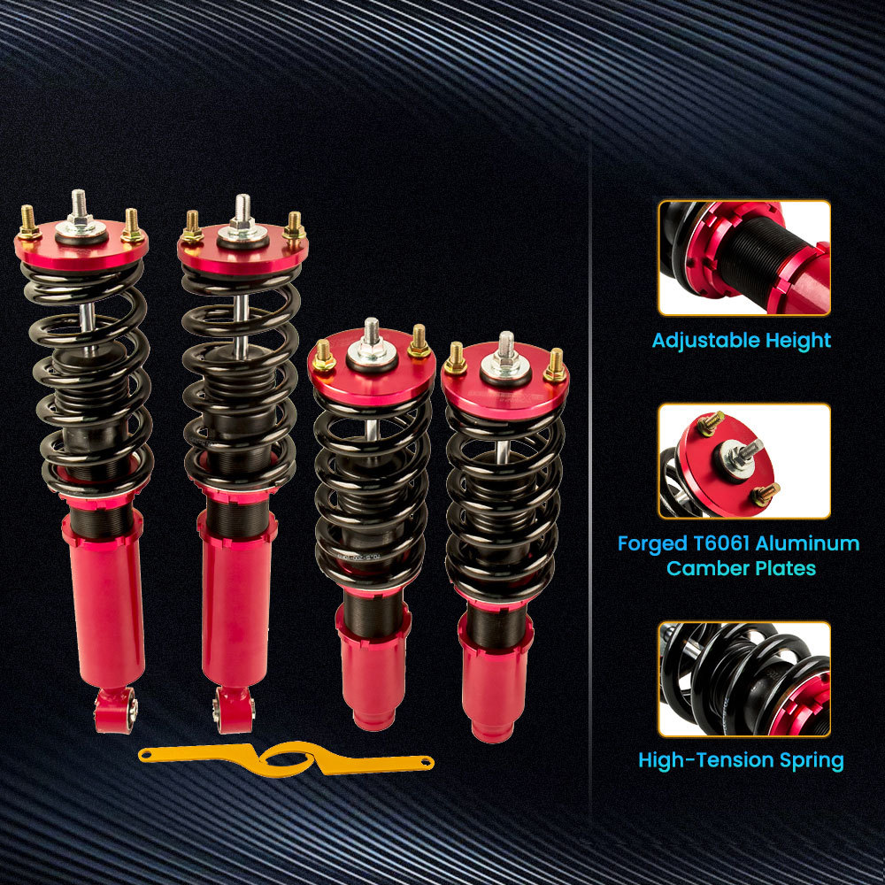 Compatible for Honda CR-V 1996-2001 Adjustable Height Coil Struts Suspension Kits Coilover Lowering Kit